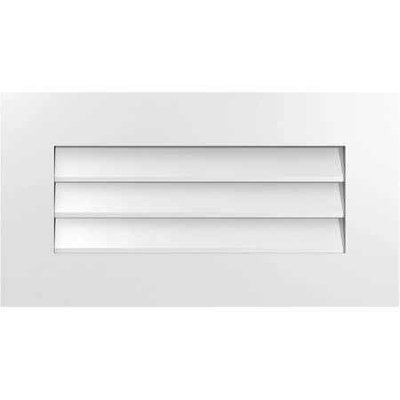 Ekena Millwork Vertical Surface Mount PVC Gable Vent: Non-Functional, w/ 3-1/2"W x 1"P Standard Frame, 26"W x 14"H GVPVE26X1401SN